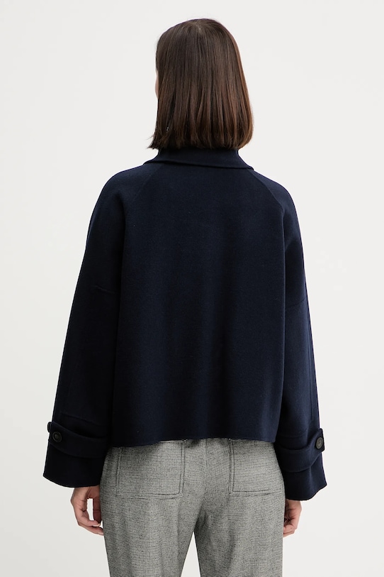 Oblečenie Vlnený kabát Weekend Max Mara CARELLA 2525086031600 tmavomodrá