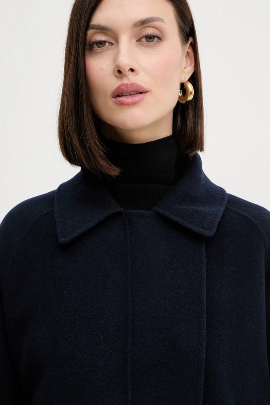 Weekend Max Mara płaszcz wełniany CARELLA granatowy 2525086031600