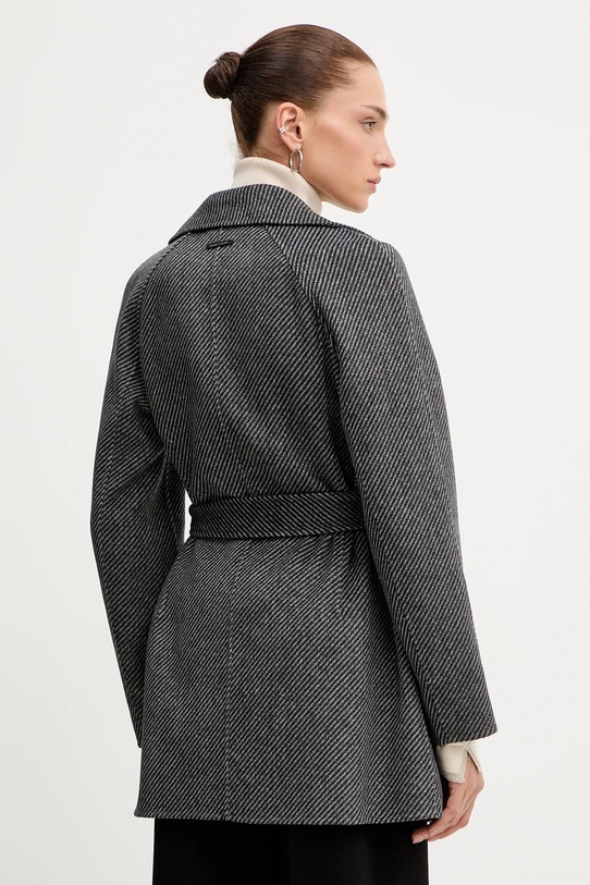 Odzież Armani Exchange płaszcz z dodatkiem wełny XW000692.AF16201 szary