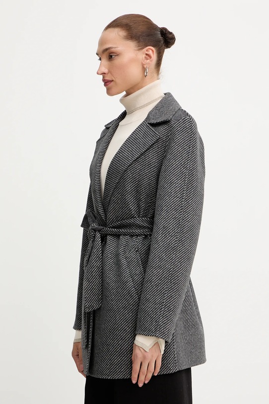 Armani Exchange płaszcz z dodatkiem wełny szary XW000692.AF16201