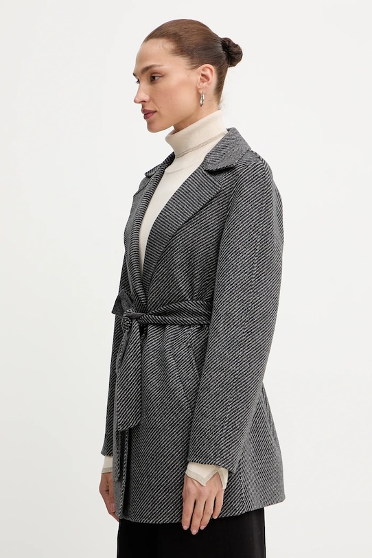 Armani Exchange płaszcz z dodatkiem wełny szary XW000692.AF16201