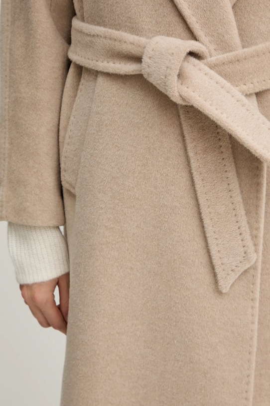 Kabát s příměsí vlny Weekend Max Mara TEMPERA 2525016082600 béžová