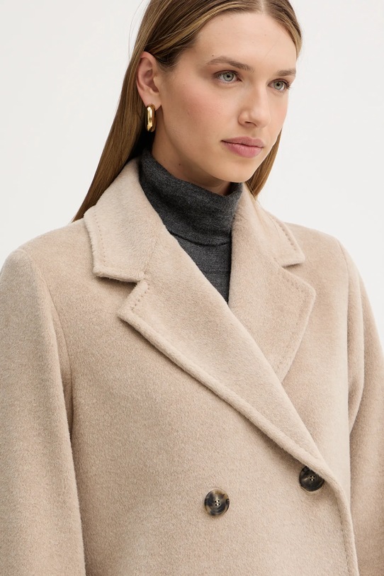 Weekend Max Mara haină cu lână ZUFOLO bej 2525016092600