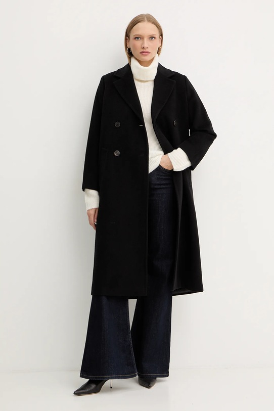 Kabát s příměsí vlny Weekend Max Mara ZUFOLO 2525016092600 černá AW25