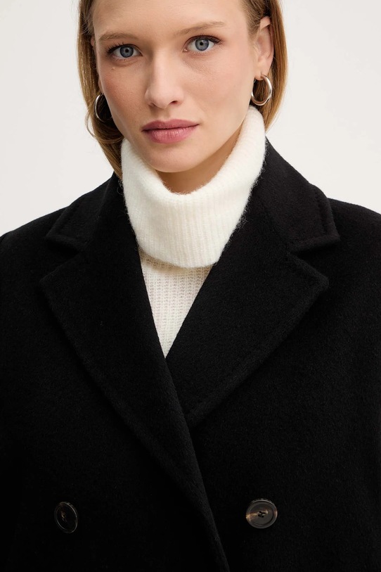 Kabát s příměsí vlny Weekend Max Mara ZUFOLO černá 2525016092600