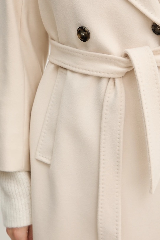 Vlněný kabát Weekend Max Mara RESINA 2525016102600 béžová