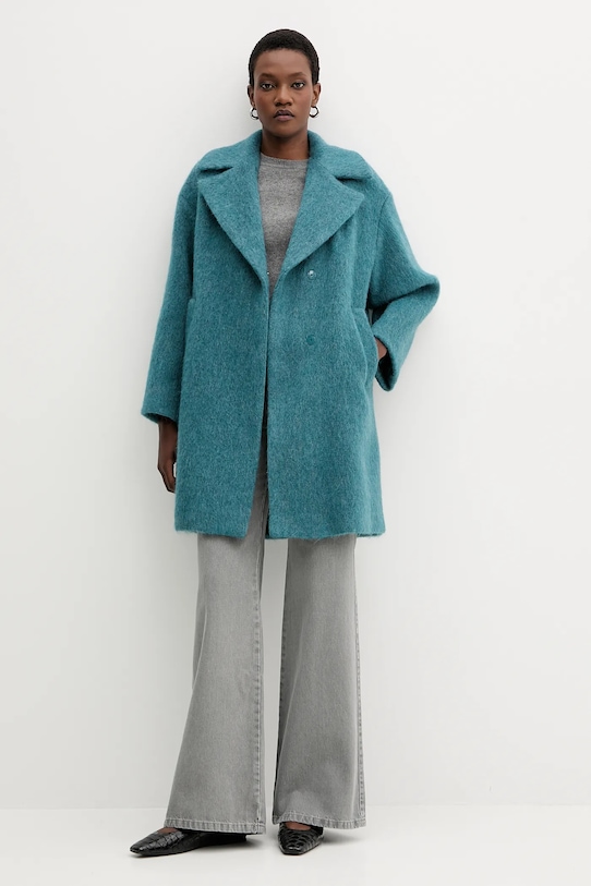 Weekend Max Mara palton de lână RADA 2525016142600 turcoaz AW25