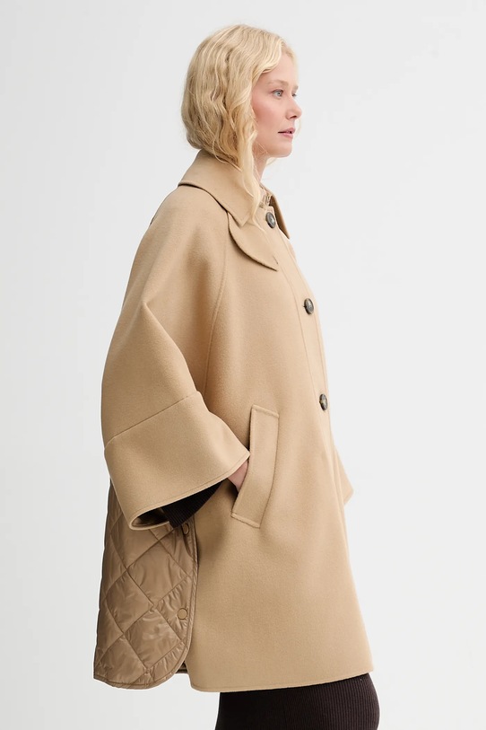 Kabát s prímesou vlny Weekend Max Mara RUFO béžová 2525496012600
