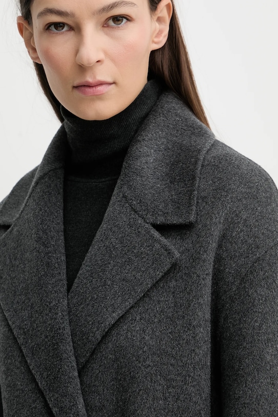 ZADIG&VOLTAIRE płaszcz z dodatkiem wełny szary WWCO01237