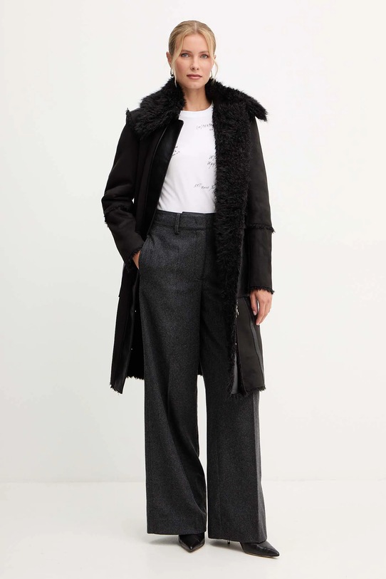 Oboustranný kabát Patrizia Pepe 2O0179.E075 černá AW25