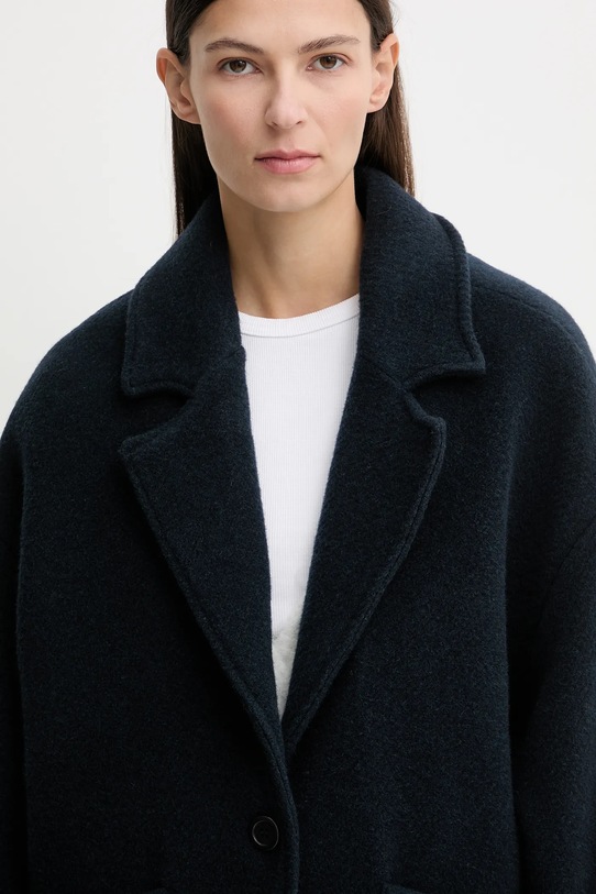 American Vintage płaszcz z dodatkiem wełny granatowy ZIF17A