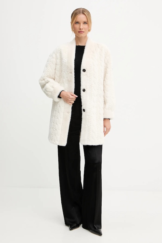 Kabát Ermanno Firenze 57TD028E93 béžová AW25