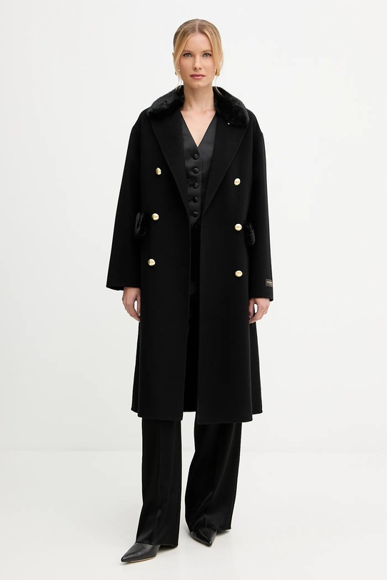 Ermanno Scervino płaszcz 57TD057EY0 czarny AW25