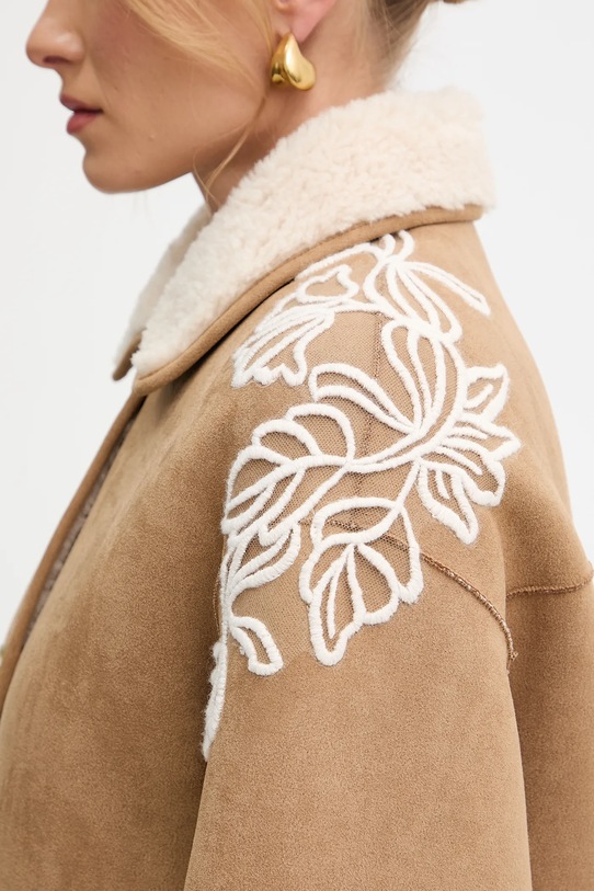 Ermanno Scervino płaszcz 57TD062E5A beżowy