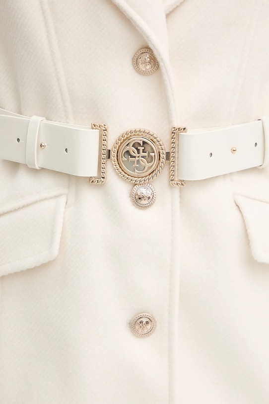 Guess płaszcz z domieszką wełny NEW PATRICE W5BL25.W2672 beżowy