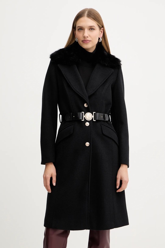 Guess palton din lână NEW PATRICE cu captuseala negru W5BL25.W2672