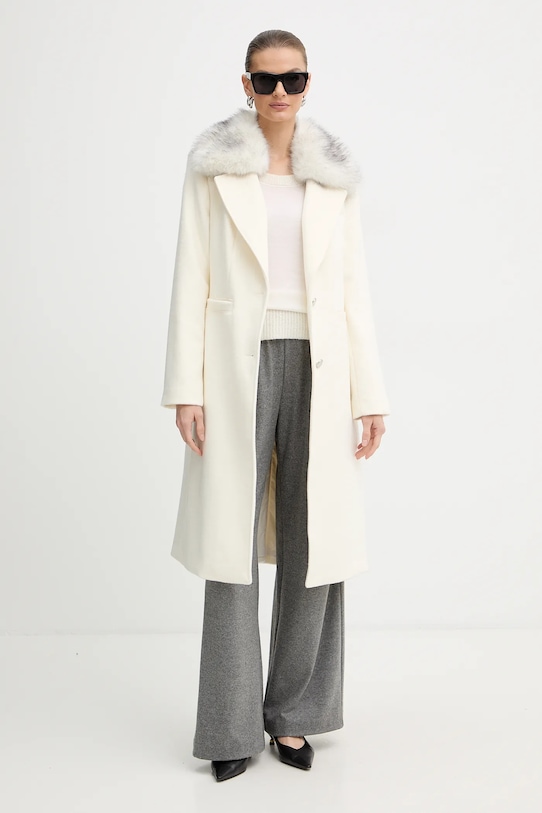 Guess płaszcz z dodatkiem wełny KAROLE W5BL19.W2642 beżowy NC25