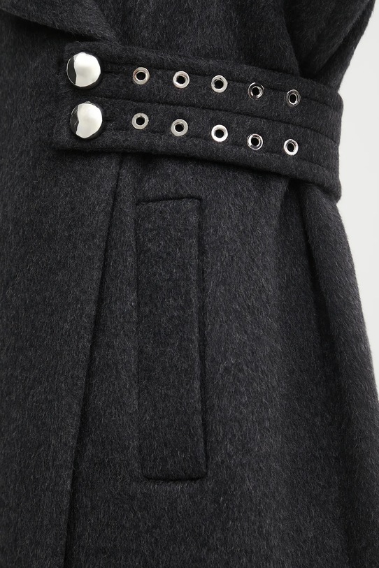 Vlnený kabát GANNI Double Face Wool W0505