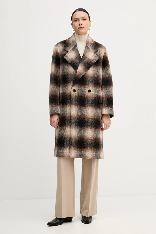 Joop! płaszcz z dodatkiem wełny przejściowe brązowy 30047890