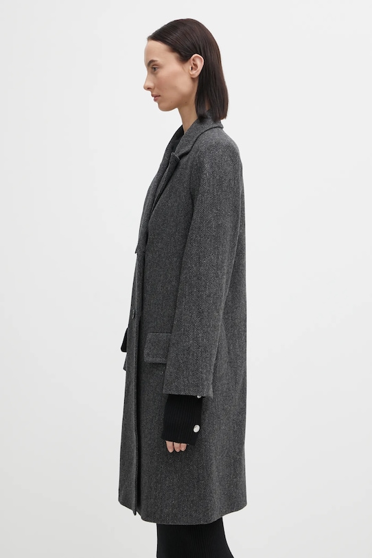 A.P.C. cappotto con lana Manteau Ginny WOARA.F01545 grigio AW25