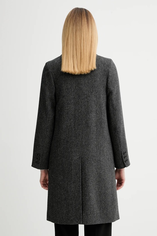 Odzież A.P.C. płaszcz z dodatkiem wełny Manteau Ginny WOARA.F01545 szary