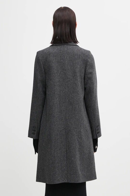 Odzież A.P.C. płaszcz z dodatkiem wełny Manteau Ginny WOARA.F01545 szary