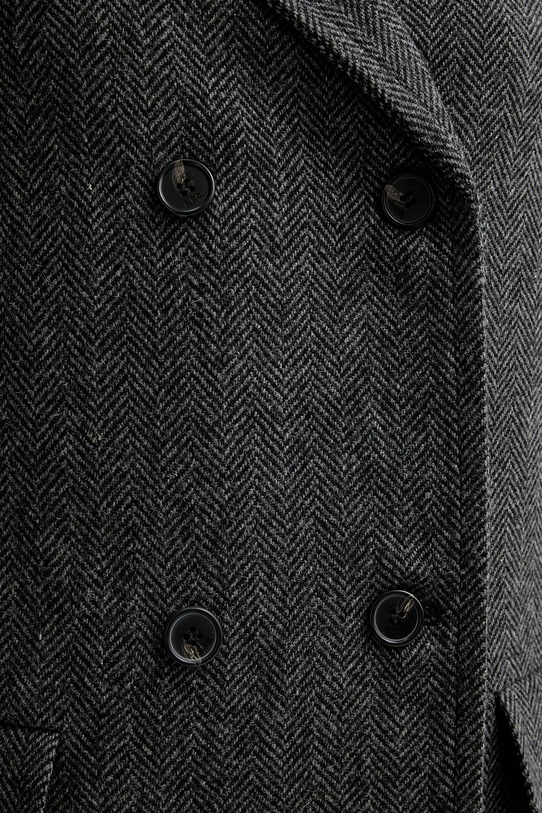 A.P.C. płaszcz z dodatkiem wełny Manteau Ginny WOARA.F01545 szary