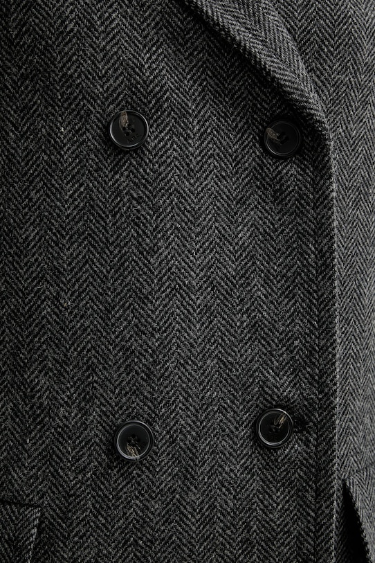 A.P.C. płaszcz z dodatkiem wełny Manteau Ginny WOARA.F01545 szary