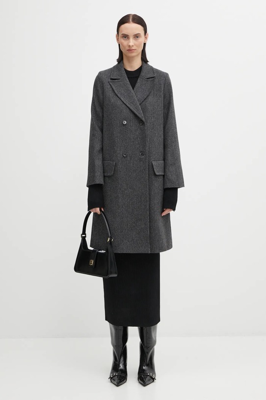A.P.C. płaszcz z dodatkiem wełny Manteau Ginny WOARA.F01545