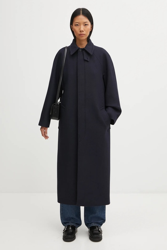 A.P.C. płaszcz z dodatkiem wełny Manteau Gaia WVBEB.F01533