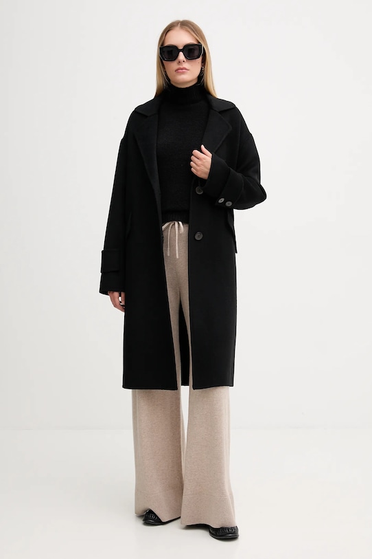 Marc Aurel płaszcz z wełną 5026.1000.93348 czarny AW25