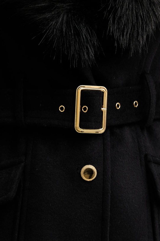 Marciano Guess płaszcz z dodatkiem wełny ALICE 5BGL26.1799Z czarny