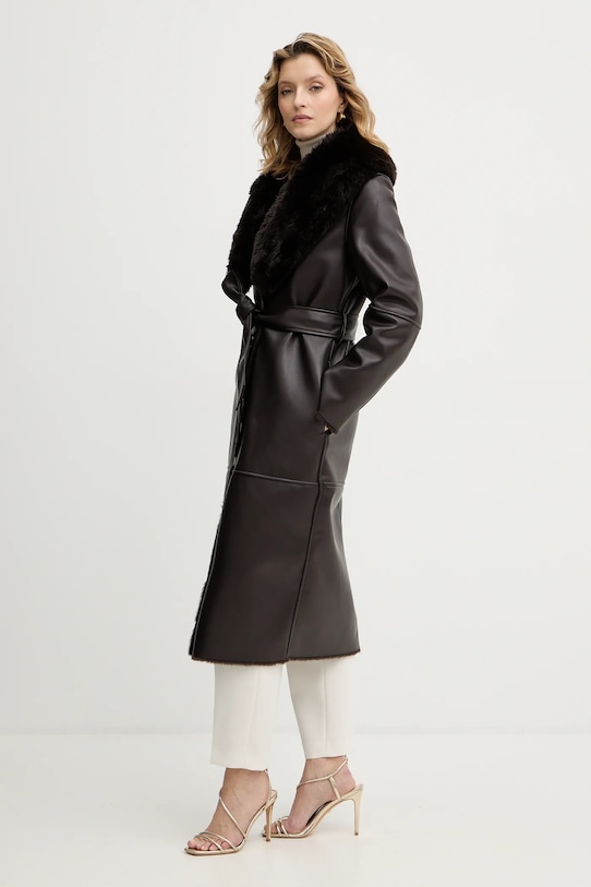 Marciano by Guess płaszcz ZOEY 5BGL42.7387A brązowy AW25