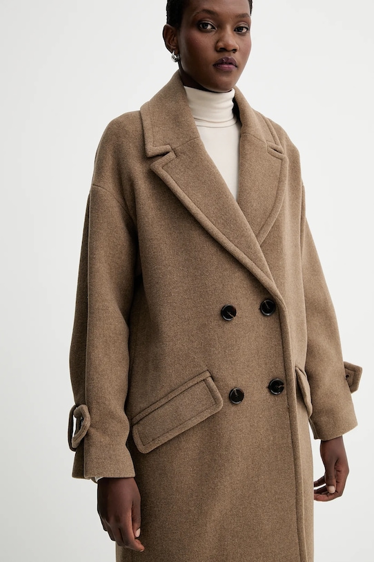 Sessun haină cu lână bej 25112001