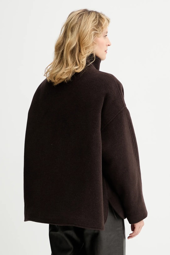 Oblečenie Kabát s prímesou vlny Sessun 25112020 hnedá