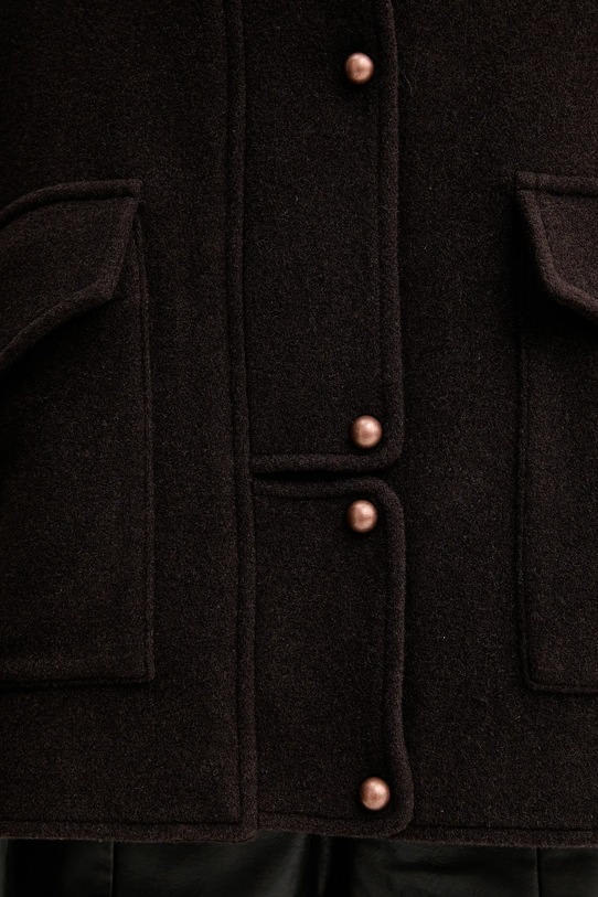 Kabát s prímesou vlny Sessun 25112020 hnedá