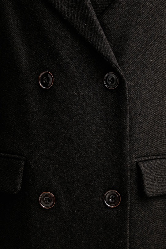 Sessun płaszcz z dodatkiem wełny 25112018 brązowy