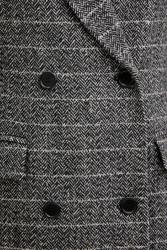 Kabát s prímesou vlny Twinset 252TT2041 sivá