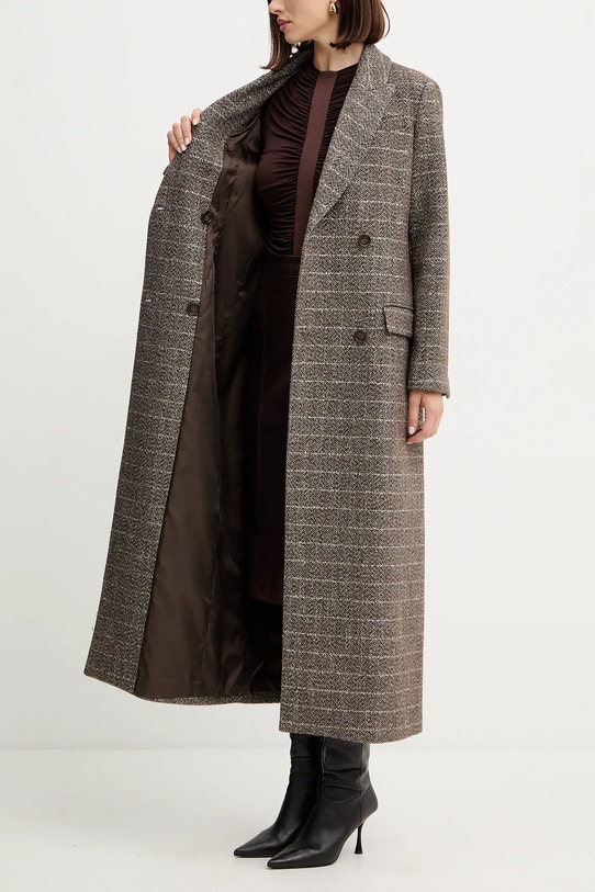 Twinset płaszcz z dodatkiem wełny 252TT2041