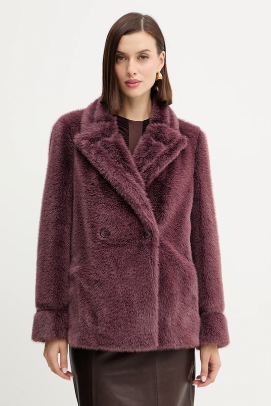 Kabát Twinset oversize fialová 252TT2154