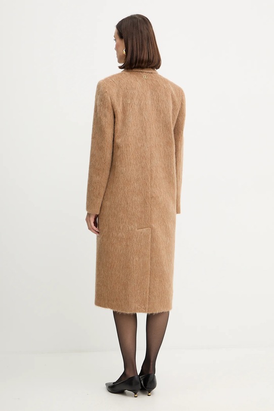 Дрехи Палто с вълна Twinset 252TT2220 бежов