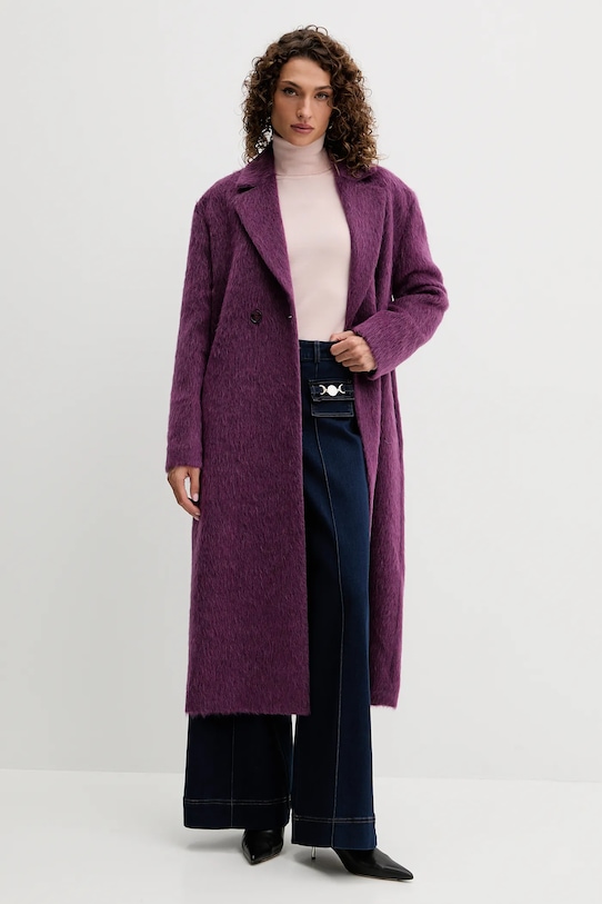 Twinset haină cu lână 252TT2221 violet AW25