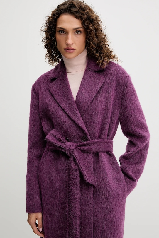 Twinset haină cu lână violet 252TT2221