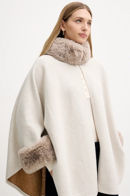 Twinset poncho beżowy 252TO5130