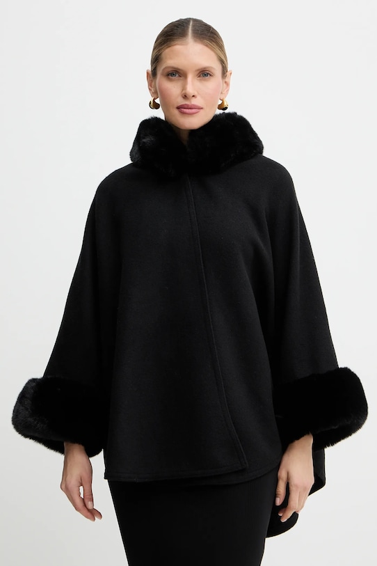 Twinset poncho pozostałe czarny 252TO5130