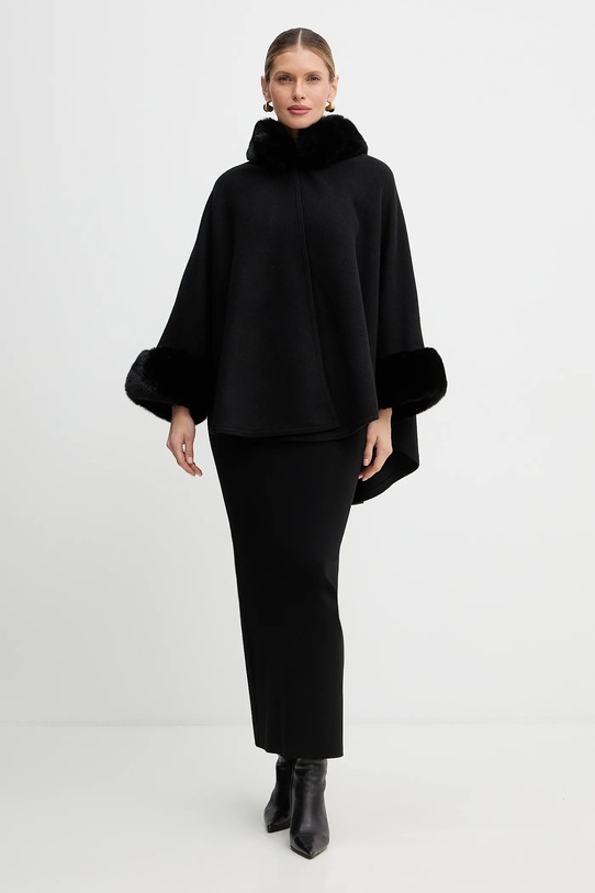Twinset poncho 252TO5130 czarny AW25