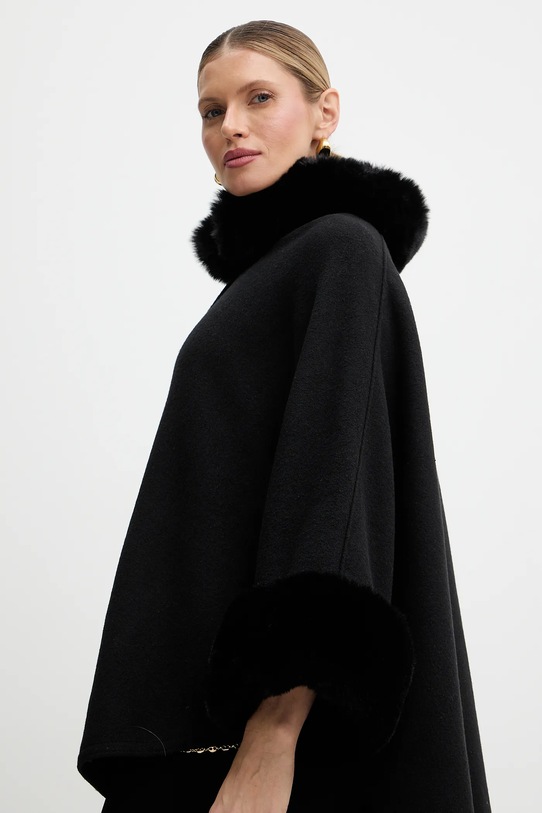 Twinset poncho czarny 252TO5130