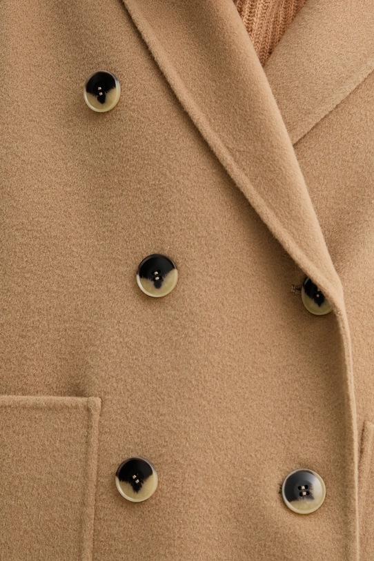 Μάλλινο παλτό MAX&Co. 2528016014200 μπεζ