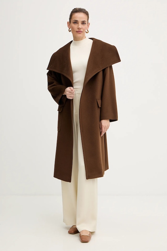 Μάλλινο παλτό MAX&Co. 2526016014200 καφέ AW25