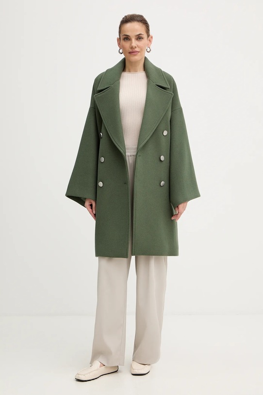 MAX&Co. płaszcz z dodatkiem wełny 2526086114200 zielony AW25